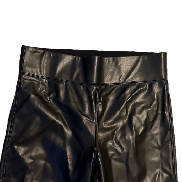 David Lerner NWOT Black Vegan Leather Hi-Rise Skinny Ankle Pants, Size L (12-14) - Picture 6 of 8